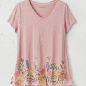 Coldwater Creek Joie de Vivre Tee Shirt - Medium